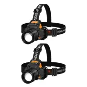 Head Torch Rechargeable Zoomed 3 Modes Headtorch with Motion Sensors Headlamps