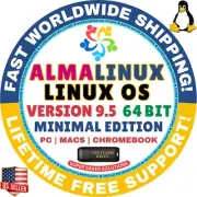AlmaLinux OS 9.5 USB Flash Drive | MINIMAL EDITION | AMD64 | MAC/PC | Alma Linux
