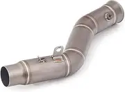 Motorcycle for Yamaha R1 for YZF-R1 for MT-03 2009 2010 2011 2012 2013 2014 Motorcycle Exhaust Side Mid Middle Link Connection Pipe Stainless Steel JSDNI (Color : Front and Rear Pads A)