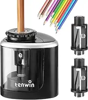 Electric Pencil Sharpener, Battery Operated Automated Wireless Sharpener with Durable Blade for Quick Sharpening for All Thick Thin Pencils Colouring Pencils