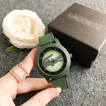 鱷魚LOGO休閒運動手錶矽膠手錶果凍矽膠錶帶男女童手錶