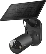 [Tapo] SolarCam C403 Kit, Outdoor Battery Camera w/Solar Panel, Wireless, 1080P, Free Person Detection, SD/Cloud Storage, Color Night Vision, Built-in Spotlights & Alarm, No Hub Needed, Black