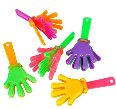 12 MINI HAND CLAPPERS, GOODY BAGS, PARTIES, PINATAS, CARNIVALS, FAST FREE SHIP!