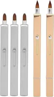 Retractable Lip Brush Nylon Bristle Portable Makeup Brush Set Applicable for Lipstick Lovers