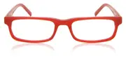 Rectangle Full Rim Plastic Men's Glasses Red Size +1.00 - Lenses Included - Private Health Rebate - Blue Light Block Available - SmartBuy Readers