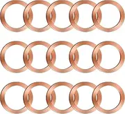 15PCS Crush Washer Oil Drain Plug Gasket, Oil Drain Plug Crush Washer Gaskets Metric Seals Replacement 14mm Copper Oil Crush Washer Assortment Ring for Mercedes OEM PN Part 007603-014106