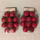 24 K-Mart Trim-A-Home Christmas Apples Ornaments Vintage NOS 2 Sealed 12-Packs
