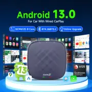 Android 13 Auto Wireless CarPlay AI TV Box QCM6125 8-Core Split Screen 64G 128G