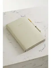 [Anya Hindmarch] Anya Hindmarch - Wedding Embossed Textured-leather Journal - Off-white - One size One size Off-white