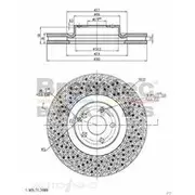 Bremtec Euro-Line GeoZinc Coated Brake Rotor - BDR16660EL