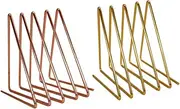 Mikinona 1pc Simple Golden Triangular Iron Art Book Storage Rack Elegant Desktop Organizer for Books and Magazines Decoration Indoor Style