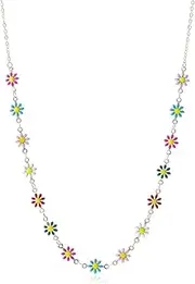 [RIAH FASHION] Floral Pattern Beaded Bubble Statement Bib Necklace - Tessellate Net Bead Fashion Statement Jewelry for Women