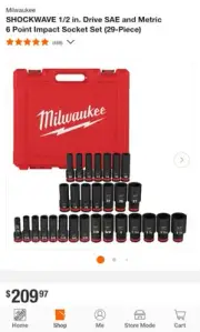 ⭐️NEW⭐️ Milwaukee SHOCKWAVE 1/2" SAE & Metric 6 Point Impact Socket Set (29-Pc)