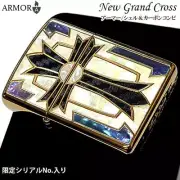 Zippo Heavy Armor Limitedgrand Cross Gold Lighter Tank Shell Inlay Carbon Serial