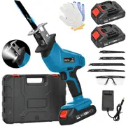 Advwin Reciprocating Saw 3500RPM, Powerful Hand Saw Kit w/ 2 Batteries