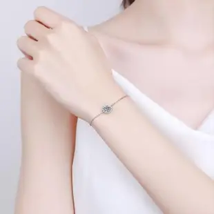 【MoonDy】銀飾 鑽石手環 單鑽手鍊 精品手鍊 韓國手鍊 氣質手鍊 手鍊 純銀手鍊 銀鍊