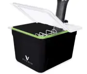 Sous Vide Container 12 Quarts with Collapsible Hinge Lid and Sous Vide Rack