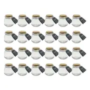 24PK Glass & Co Courtney Glass Jar Container with Cork Lid Clear 120ml