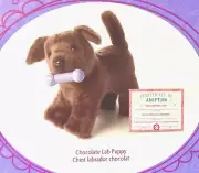 American Girl Chocolate Lab Puppy NIB Pup Posable Adoption Certificate