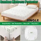 Bamboo Waterproof Mattress Protector Bed Matress Cover King Queen Double Single