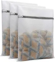 3Pcs Durable Honeycomb Mesh Laundry Bags for Delicates-AU