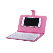 Pu Leather Wireless Keyboard Case For Iphone Protective Mobile Phone With Bluetooth Keyboard For Iphone 6 7 Smartphone Pink