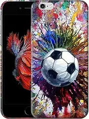GlamCase Compatible with iPhone 6 Plus / 6S Plus,- Vintage Color Soccer Design Printed Slim & Sleek Cute Plastic Hard Protective Designer Back Phone Case/Cover for iPhone 6 Plus / 6S Plus