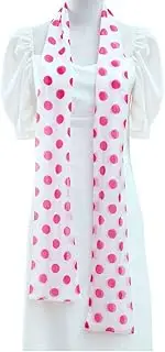 [LIXNRECE] CozofLuv 71 Inches Long Polka Dot Scarf 50s Costumes For Girls/Women 50s Scarf, Pink Dots
