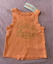 Cat & Jack Baby Baby Girls "Going Places" Sleeveless Tank Top Orange Size 12M