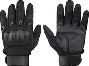 Daseeme Motorcycle Riding Gloves -Slip Four Seasons Outdoor Mountaineering Three-Finger Touch Screen Gloves Fiber Material Wear-Resistant