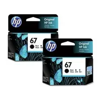 在飛比找森森購物網優惠-HP NO.67(3YM56AA) 黑色2入 原廠墨水匣 適