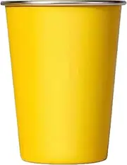 Insulated Cups - Camping Water Cup - Insulated, Lightweight, Yellow Coffee Mug Reusable Stainless Steel Tumbler for Hiking, Daily Use, Outdoor, Camping, Travel