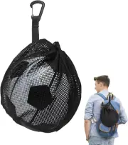 Wzenclave Single Ball Bag Ball Storage Bag Mesh Carry Bag with Zipper Pocket ...