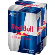 [Red Bull] Red Bull Energy Drink 4 Pack 250mL