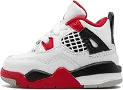 [Jordan] Toddler 4 Retro (Td) Fire Red 2020 - White/Fire Red-Black-Tech Grey Bq7670 160 - Size 9C