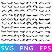 EYELASH SVG, DESIGNS BUNDLE, CUT FILES, SVG for Cricut