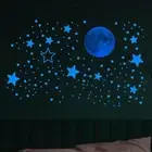 5x Stars Moon Dot Stickers Decal Home Party Glow in The Dark Wall Stickers