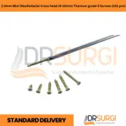 2.0mm Mini Maxillofacial Cross head (5-15mm) Titanium grade 5 Screws (101 pcs)