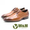 W&M(男)素色極簡綁帶男皮鞋－棕(另有黑)