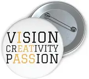 [Teegarb Letter Blanket] Humorous Pinaback Button Pin Badge Saying Visionary Creativity Passion Humor Ironic Sayings Husband Entrepreneurs
