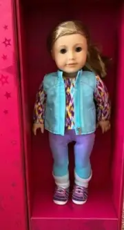 NEW American Girl Create Your Own 18" Doll Light Skin Blonde Hair Gray Eyes
