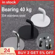 Self-Adhesive Wall Hooks Bathroom Kitchen Stainless Steel Waterproof Hooks Mult