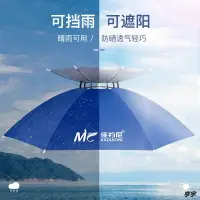 在飛比找樂天市場購物網優惠-頭戴式傘 帽男防雨防曬遮陽頭帶釣魚帽子防紫外線太陽雨傘 頭頂