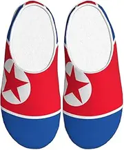 [EdWal] Korean flag print Winter Warm Slippers Indoor Anti-skid Plush Slippers Relaxing at Home for Women Men