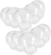 ARTSEWPLY 10Pcs Transparent Snow Globe Candy Containers Multi Functional DIY Sweets Bottle for Christmas Decorations Wedding Favor Boxes and Art Crafts