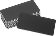 sourcing map 12 Pcs Blank Name Plates, 2 x 1 Engraved Metal Name Plate Laser Strong Adhesive Nameplate Anodized Aluminium Custom Blank Plates for Signs DIY Crafts, Black