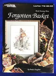 Forgotten Basket Leisure Arts Leaflet #718 by Paula Vaughan 1989 Flowers Iris