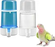 2pcs Plastic Bird Feeder Parrot Water Feeders Parrot Water Dispenser Pet Bird Plastic Water Clip for Bird Cage Accessories Large Capacity Design