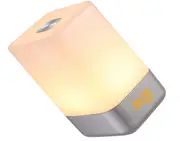 Wake-Up Light Bedside Lamp Alarm Clock with Sunrise Simulation, 5 Natural Sounds, Rechargeable, Touch Sensor Multicolor Dimmable Night Ligh