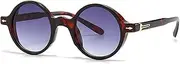 [TYUVIVO] Fashion Round Women Punk Gradient Sunglasses Retro Rivets Men Uv400
